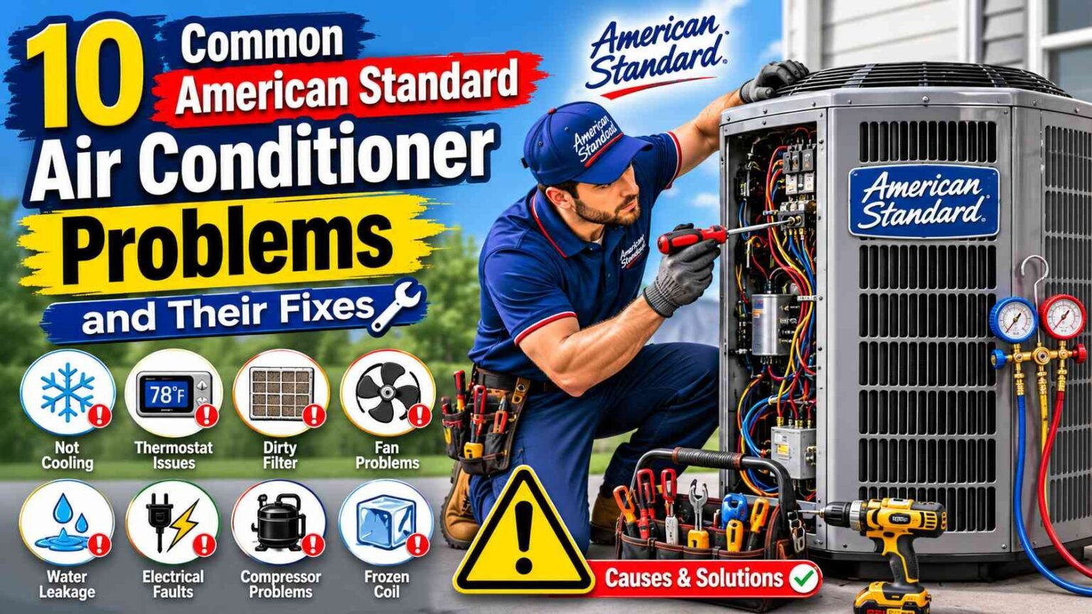 10 Common American Standard Air Conditioner Problems and Their Fixes ...